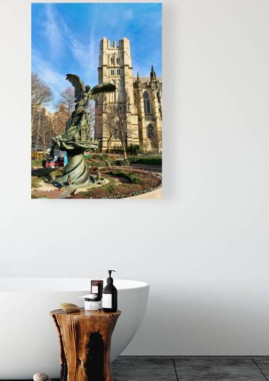 Sculpture in front of Cathedral of St. John the Divine in Manhat by Marco Brivio