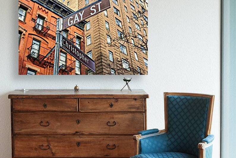 Street signs at Gay Street and Christopher Street in Manhattan by Marco Brivio