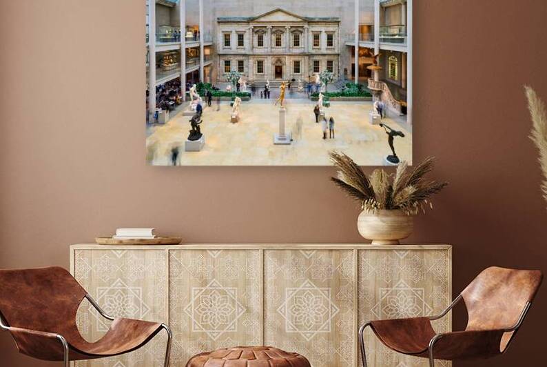 Visitors explore Engelhard Court at the American Wing in Manhatt by Marco Brivio