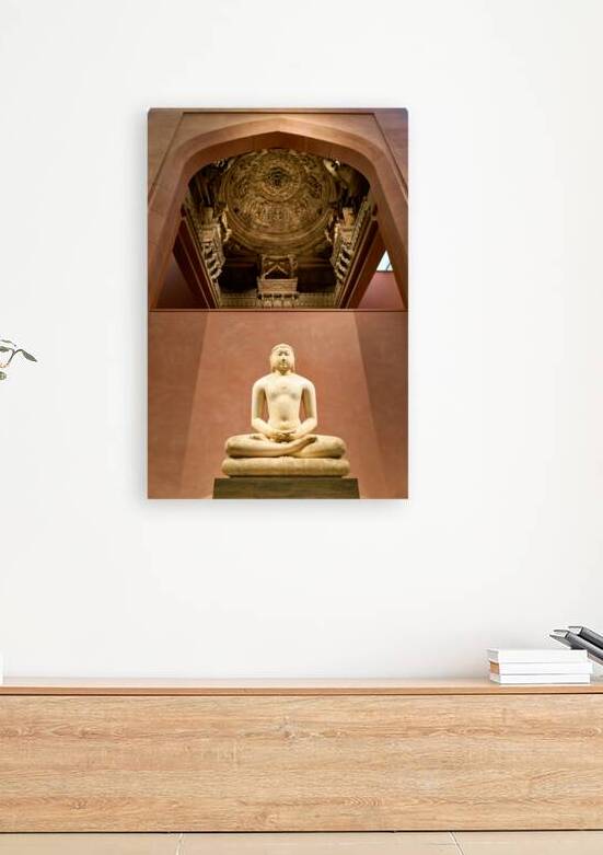 Buddha statue in Asian Art Gallery of Metropolitan Museum in New by Marco Brivio
