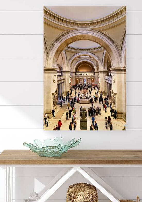 Visitors at the Metropolitan Museum of Art entrance by Marco Brivio