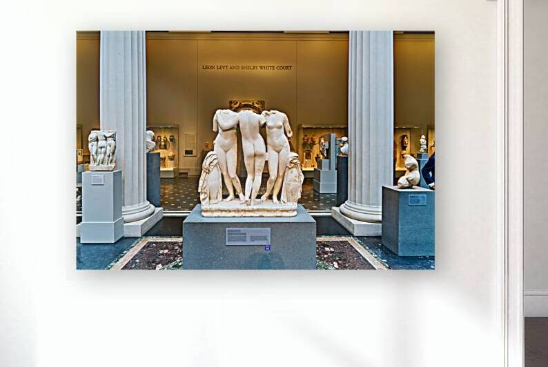 Marble statue of three Graces displayed in Metropolitan Museum o by Marco Brivio