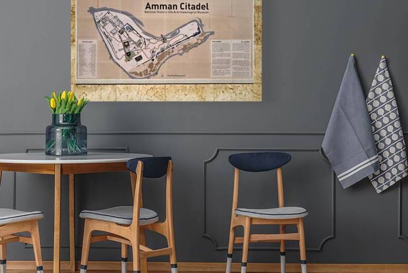 Map showing the locations within Amman Citadel in Jordan by Marco Brivio