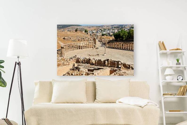 Exploring the oval forum and cardo maximus in Gerasa Jerash Jor by Marco Brivio