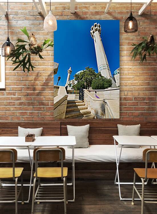 Visit to King Abdullah Mosque in Amman Jordan during clear day by Marco Brivio