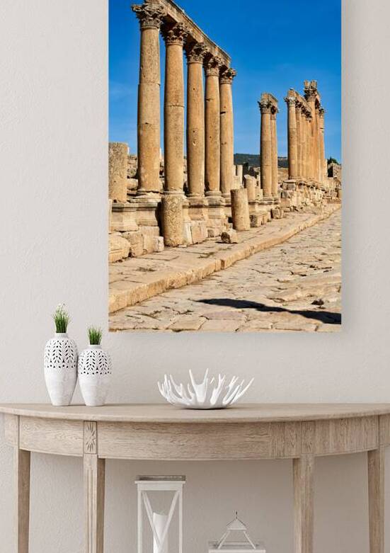 Colonnaded street in Gerasa a Greco Roman city in Jordan by Marco Brivio
