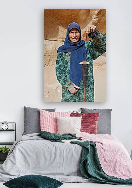 Portrait of an old woman at Little Petra in Jordan by Marco Brivio