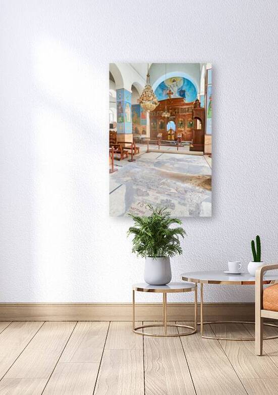 Madaba map at greek orthodox basilica of saint george in jordan by Marco Brivio