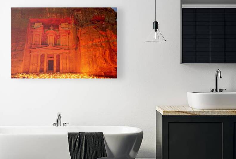 Exploring Al Khazneh at Petra in Jordan during a night event by Marco Brivio