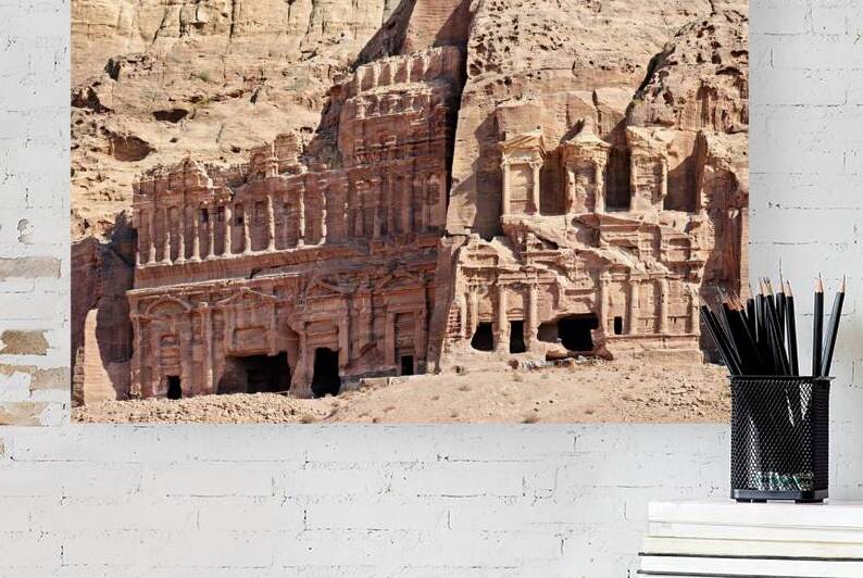 Royal Tombs at Petra in Jordan show ancient architecture and his by Marco Brivio