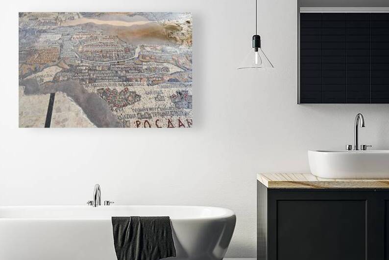 Madaba map in greek orthodox basilica of saint george in jordan by Marco Brivio