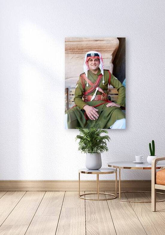 Proud soldier at Petra archaeological site in Jordan by Marco Brivio