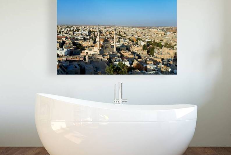 High view of Madabas cityscape in Jordan by Marco Brivio