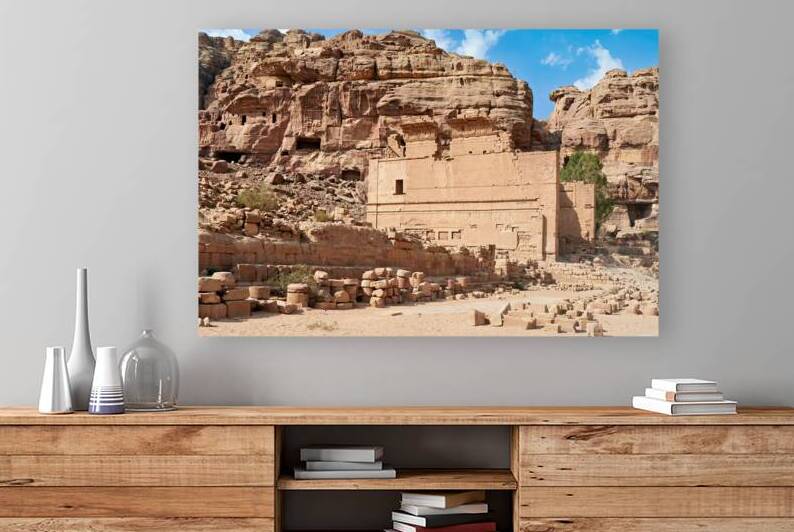 Hadrian Gate at Petra in Jordan shows ancient architecture and h by Marco Brivio