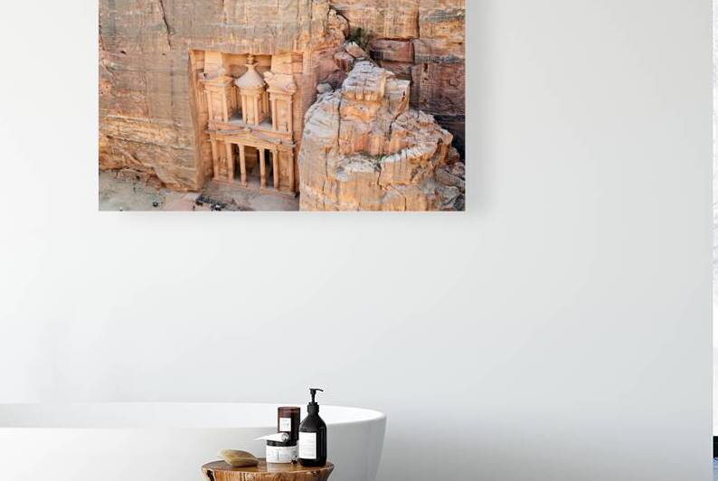 View of Al Khazneh in Petra Jordan from a high angle by Marco Brivio