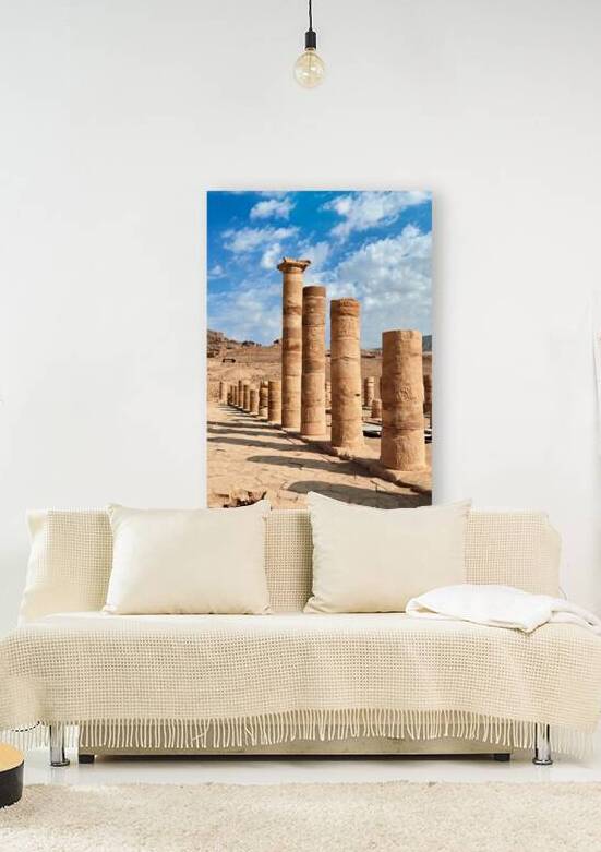 Hadrian Gate at Petra shows ancient columns in archaeological si by Marco Brivio