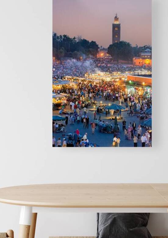 Sunset at Djema el Fna square in Marrakesh Morocco by Marco Brivio
