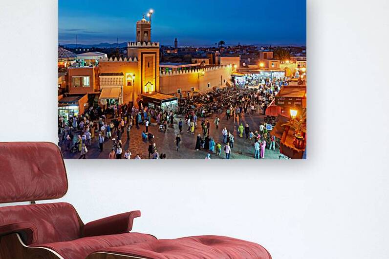 Sunset at Djema el Fna square in Marrakesh Morocco by Marco Brivio