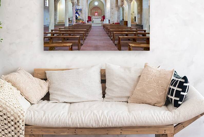 Interior view of the Norman Cathedral in Gerace Calabria Italy by Marco Brivio