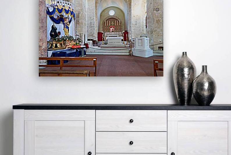 Interior view of Norman Cathedral in Gerace Calabria Italy by Marco Brivio