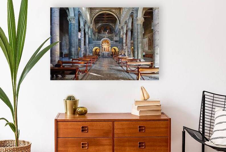 Visitors explore basilica di san miniato in Florence Tuscany Ita by Marco Brivio