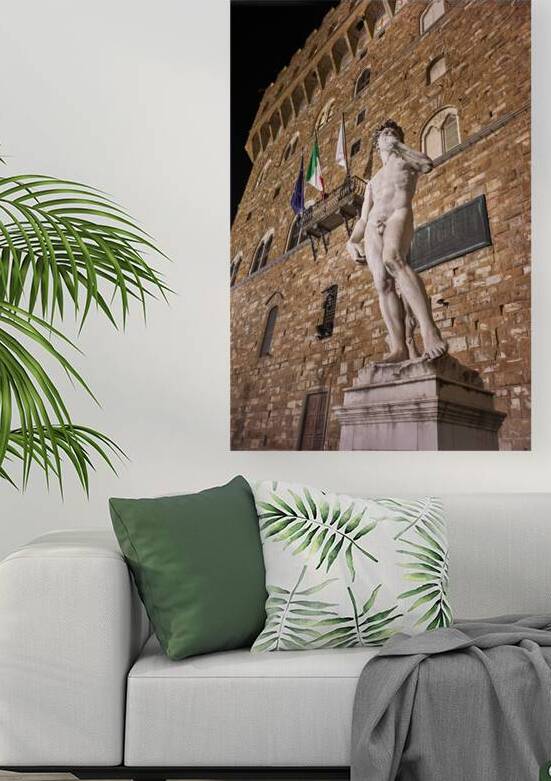 David statue by Michelangelo in Florence Tuscany at night by Marco Brivio