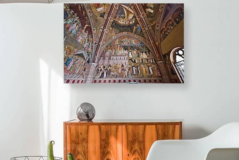 Painting on walls of Santa Maria Novella church in Florence Tusc by Marco Brivio