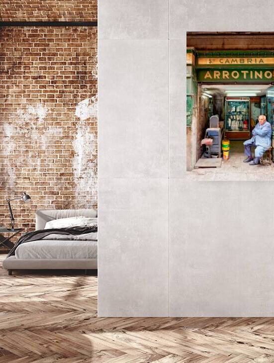 Grinder street shop in Palermo Sicily with shopkeeper by Marco Brivio