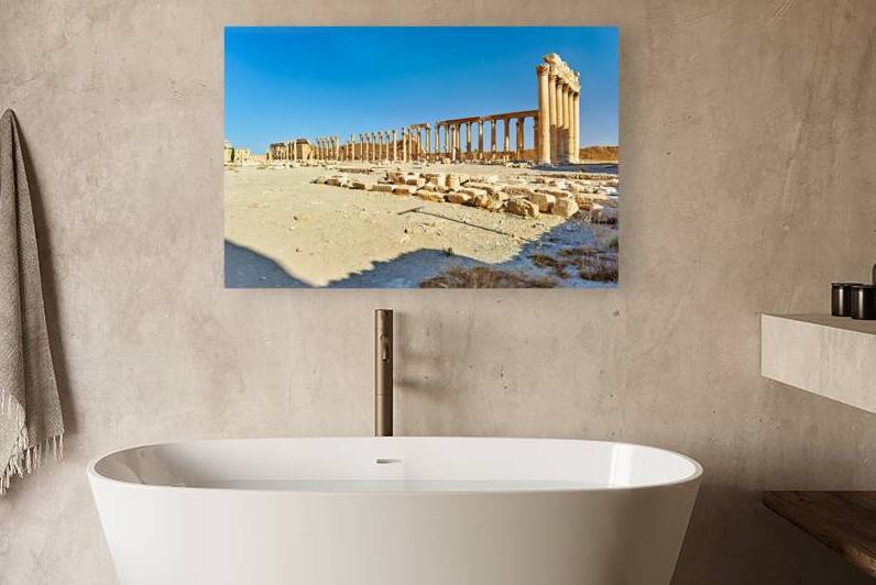 Exploring the ancient city of Palmyra in Syria near the Temple o by Marco Brivio