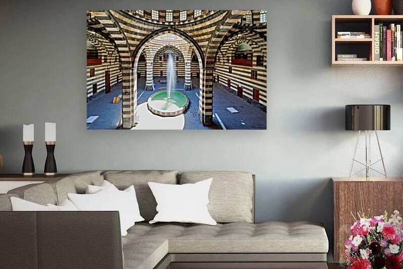 Khan Asad Pasha in Old City of Damascus during daylight hours by Marco Brivio