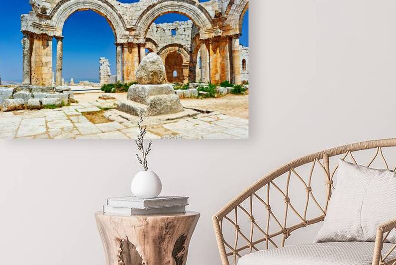 Church of Saint Simeon Stylites in Syria shows old stone arches by Marco Brivio