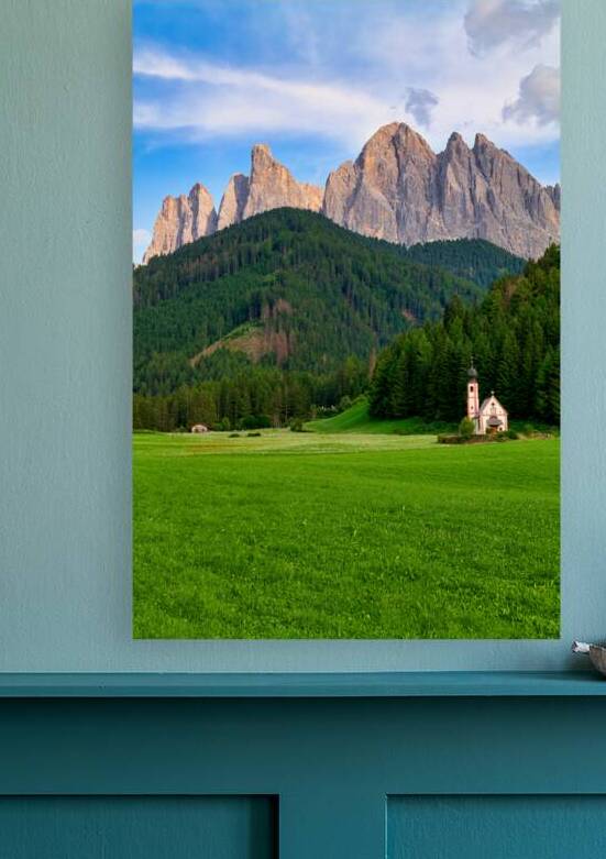 Small church at Val di Funes in South Tyrol Italy by Marco Brivio