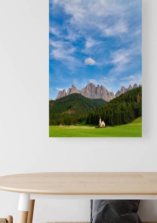 Small church at St. John Ranui in Val di Funes South Tyrol Ita by Marco Brivio