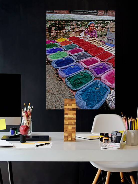 Colorful powders for sale at Pashupatinath in Kathmandu Nepal by Marco Brivio