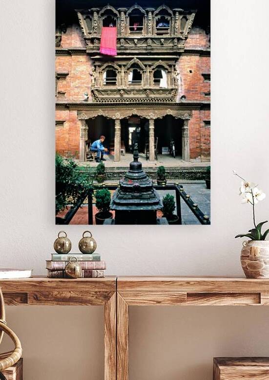 Kumari goddess house in Kathmandu shows architecture and daily l by Marco Brivio