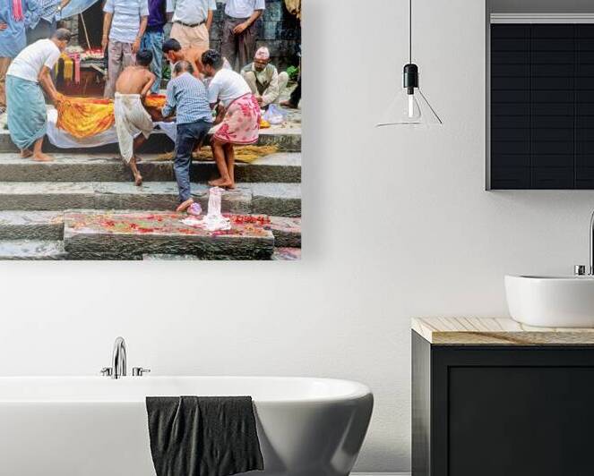 Cremation ceremony at Pashupatinath temple in Kathmandu Nepal by Marco Brivio