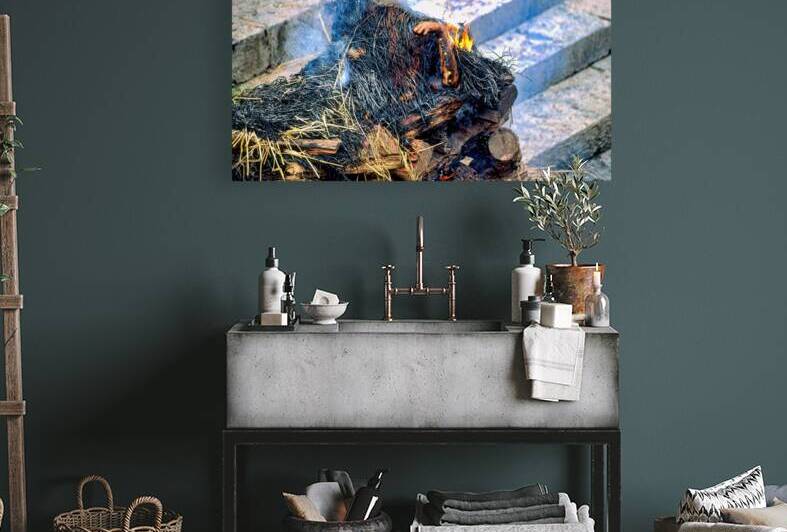 Cremation ceremony in Pashupatinath at Kathmandu in Nepal by Marco Brivio