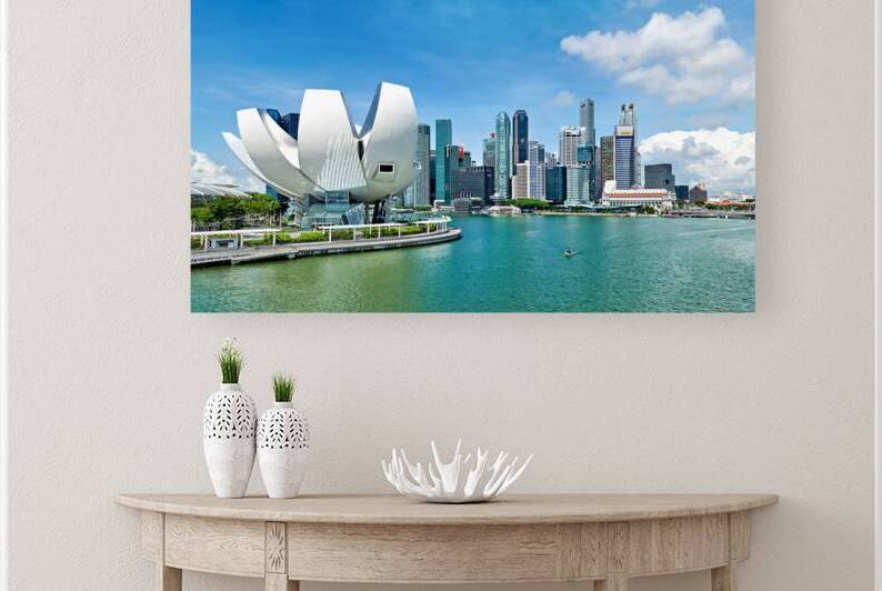 Visitors enjoy view of ArtScience Museum and city skyline in Sin by Marco Brivio