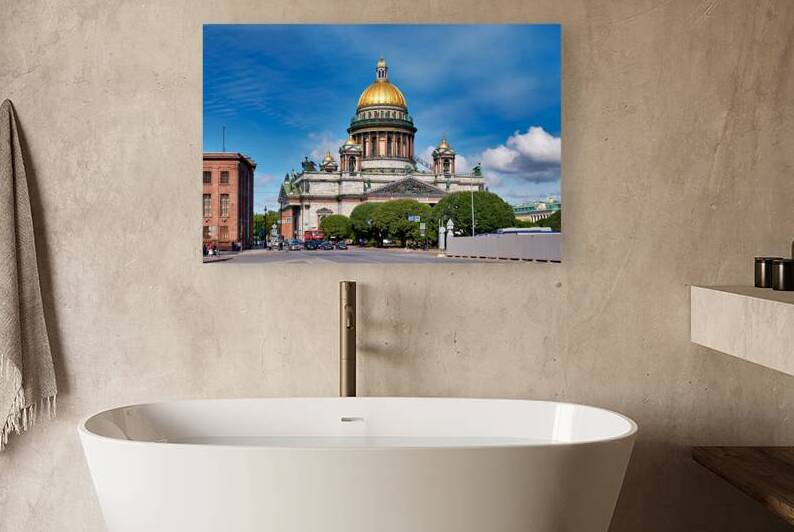 Saint Isaacs Cathedral stands in Saint Petersburg Russia by Marco Brivio