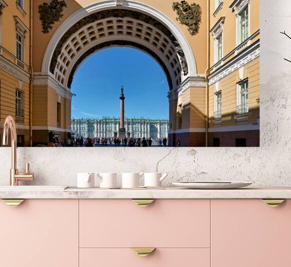 View of the winter palace from the arch in st. petersburg by Marco Brivio