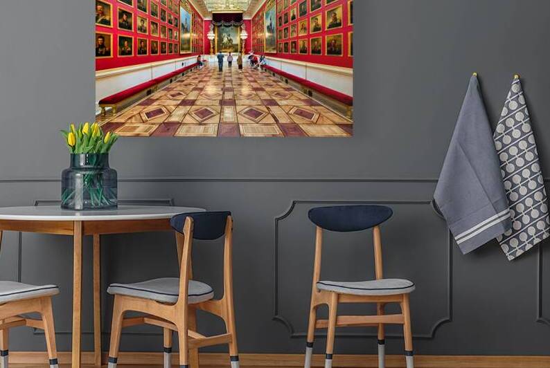 Visitors exploring the hall of portraits in Winter Palace by Marco Brivio