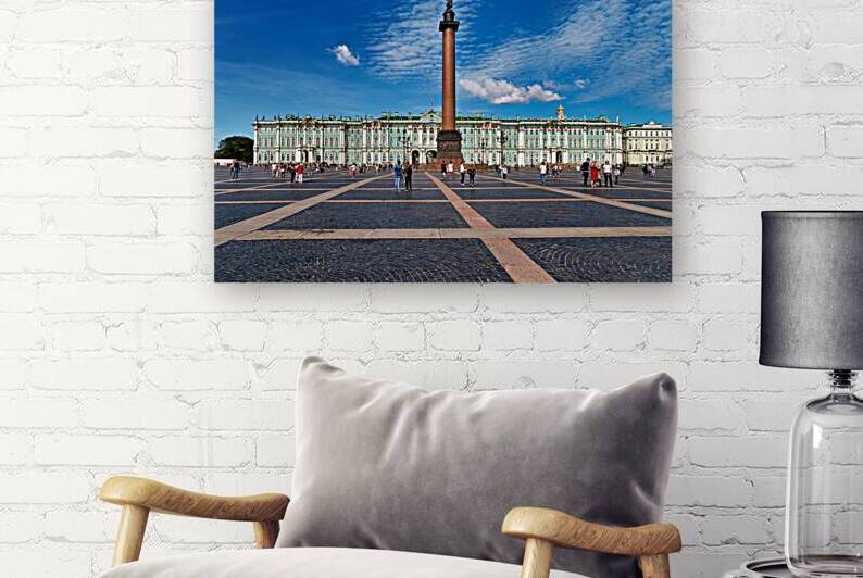 Visitors enjoy the Winter Palace in St. Petersburg Russia by Marco Brivio