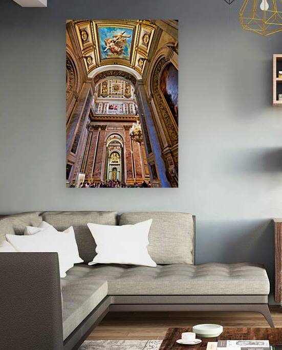 Visitors explore St. Isaacs Cathedral in St. Petersburg by Marco Brivio