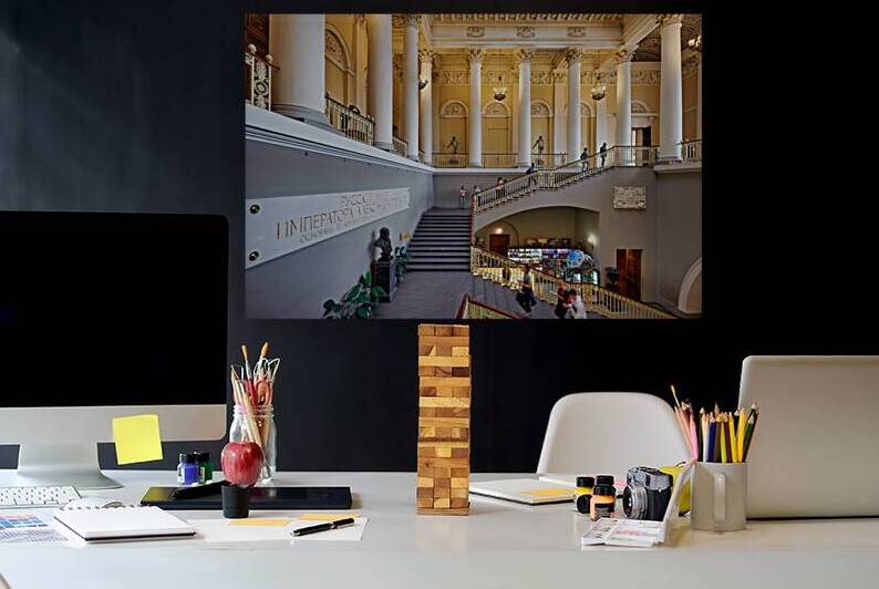 Visitors explore the Russian Museum in St. Petersburg Russia by Marco Brivio