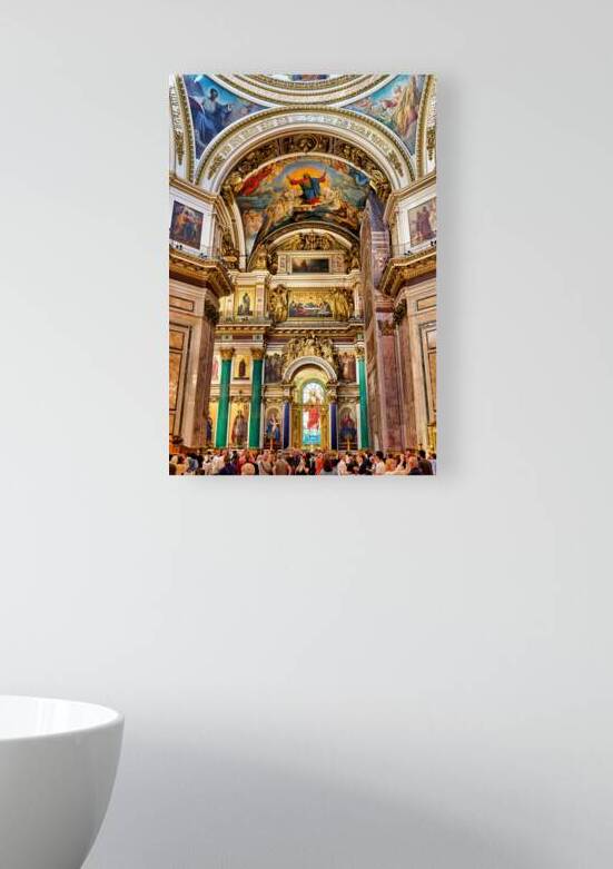 Visitors explore St. Isaacs Cathedral in St. Petersburg by Marco Brivio