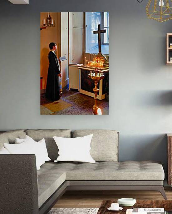 Prayer at transfiguration cathedral in st. petersburg by Marco Brivio