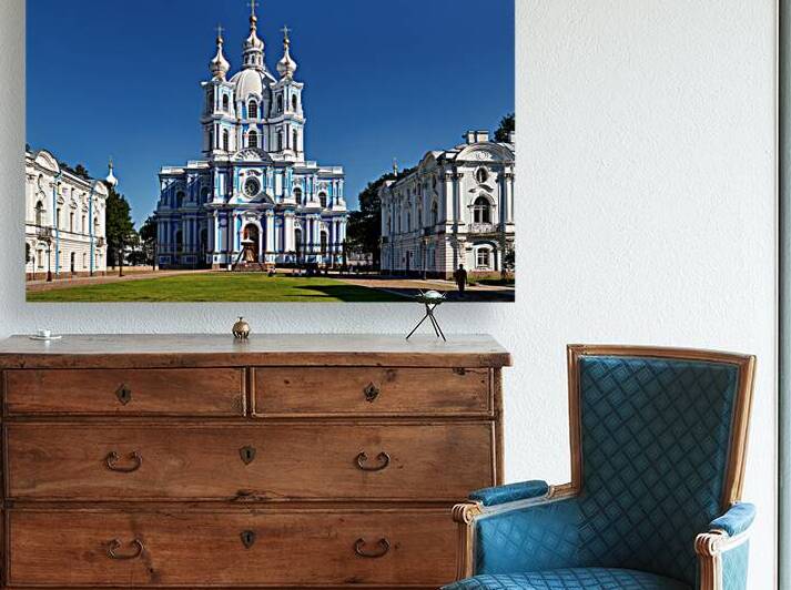 Smolny Convent viewed from Ploschad Rastrelli in St. Petersburg by Marco Brivio