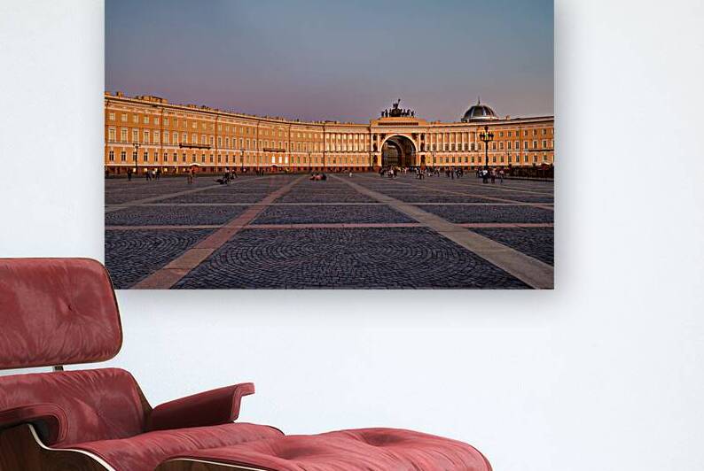 People enjoy the evening in Saint Petersburgs Palace Square by Marco Brivio