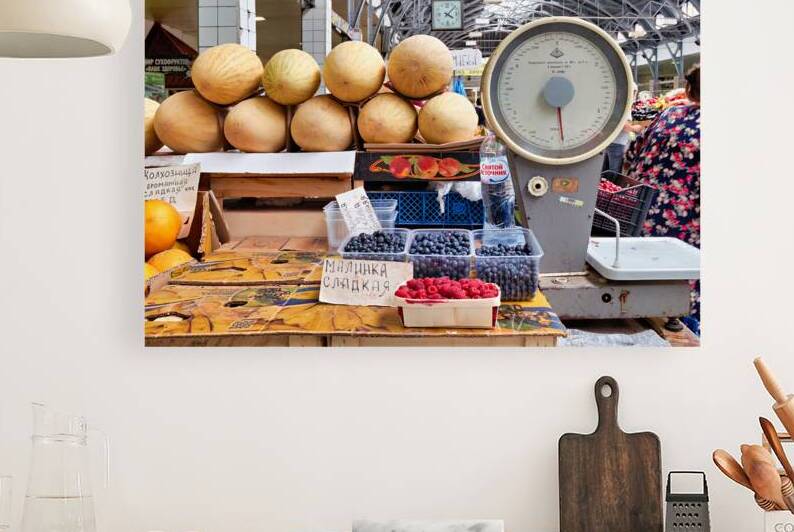Market stalls with fruits and vegetables in Saint Petersburg by Marco Brivio