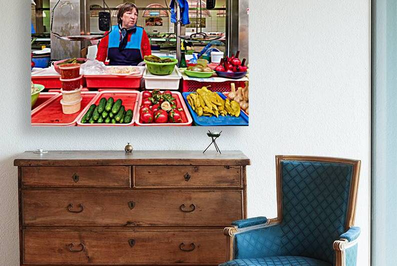 Vendor sells fresh produce at Kuznechnyy Rynok St. Pete by Marco Brivio